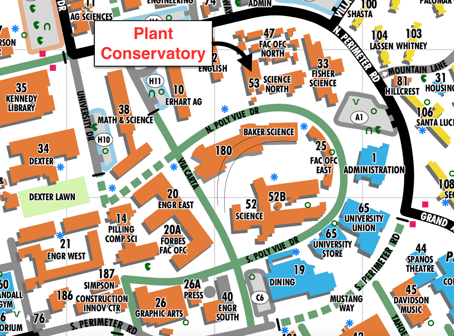 Cal Poly San Luis Obispo Campus Map Cape May County Map